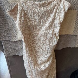 Elegant Cream Lace Dress